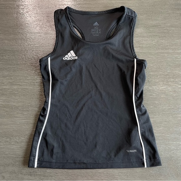 adidas Tops - Adidas Black Racerback Tank Top Athletic Shirt Extra Small